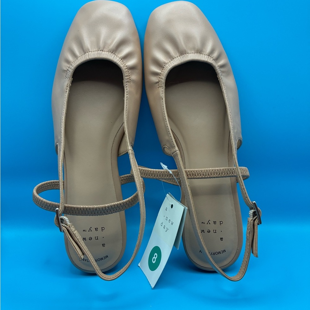 a new day Tan Slingback Flats
